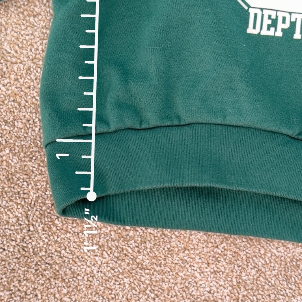 GAP Kids S 6-7 Green Athletic Dept Cropped Hoodie Sweatshirt - Picture 10 of 10